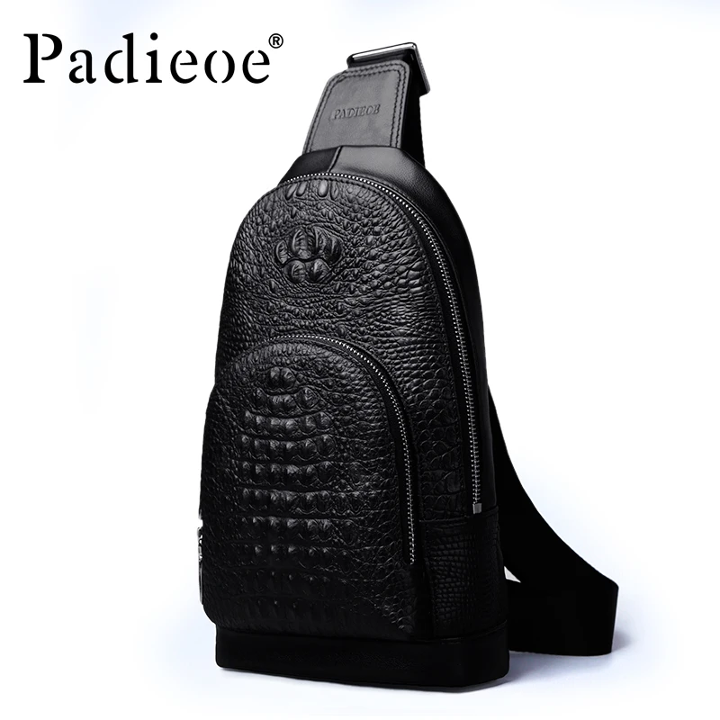Padieoe Новая модная сумка мессенджер мужская кожаная деловая Мужская из