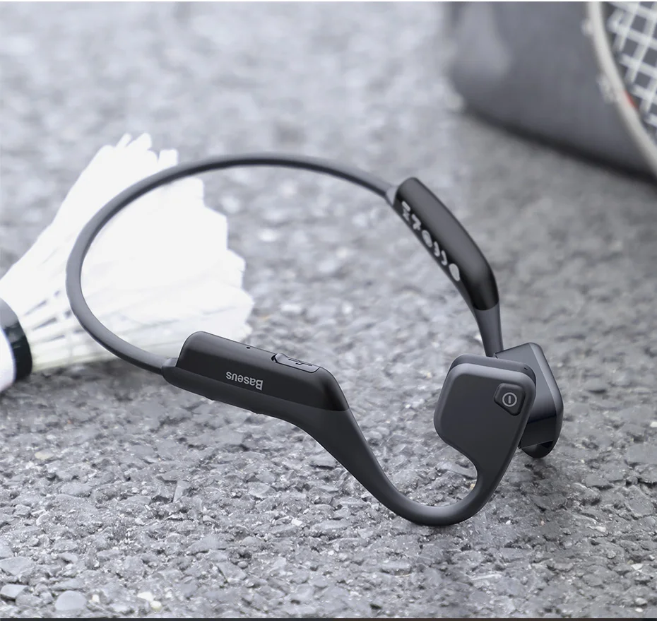 Baseus BC10 костной проводимости Bluetooth наушники Спорт на открытом воздухе Водонепроницаемый Беспроводные наушники с кожей-дружественный материал