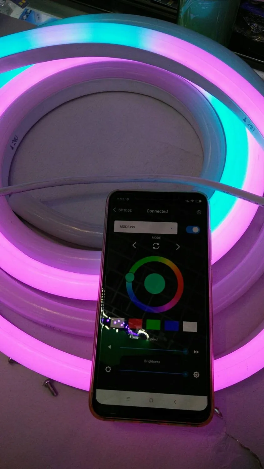 Адресуемая Светодиодная лента WS2811 Водонепроницаемая 5050 RGB светодиодная неоновая