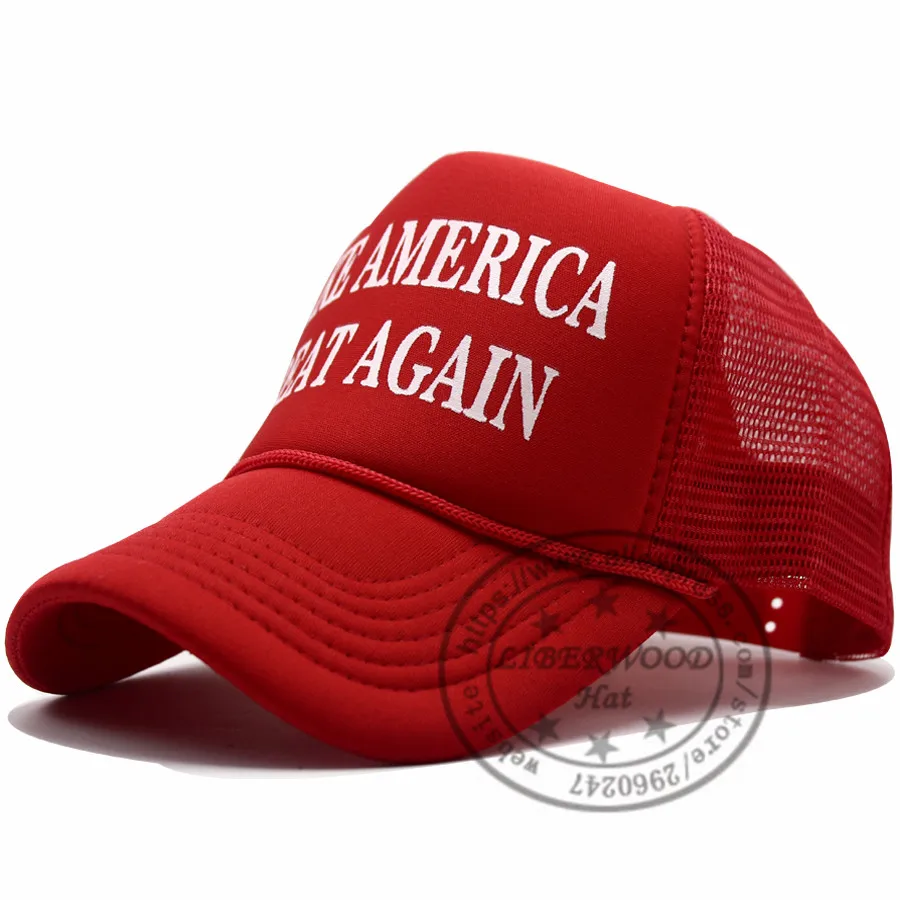 LIBERWOOD, Красная Шапка Дональда Трампа, новая хлопковая бейсболка с большой вышивкой американского флага MAGA - Цвет: 20