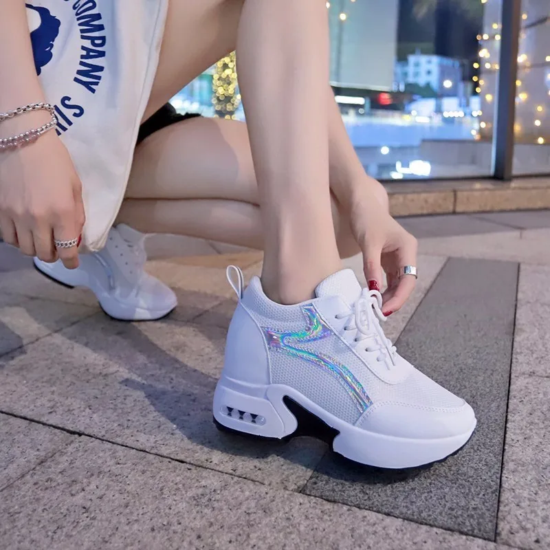 Женские туфли на платформе повседневные высоком каблуке увеличивающие рост