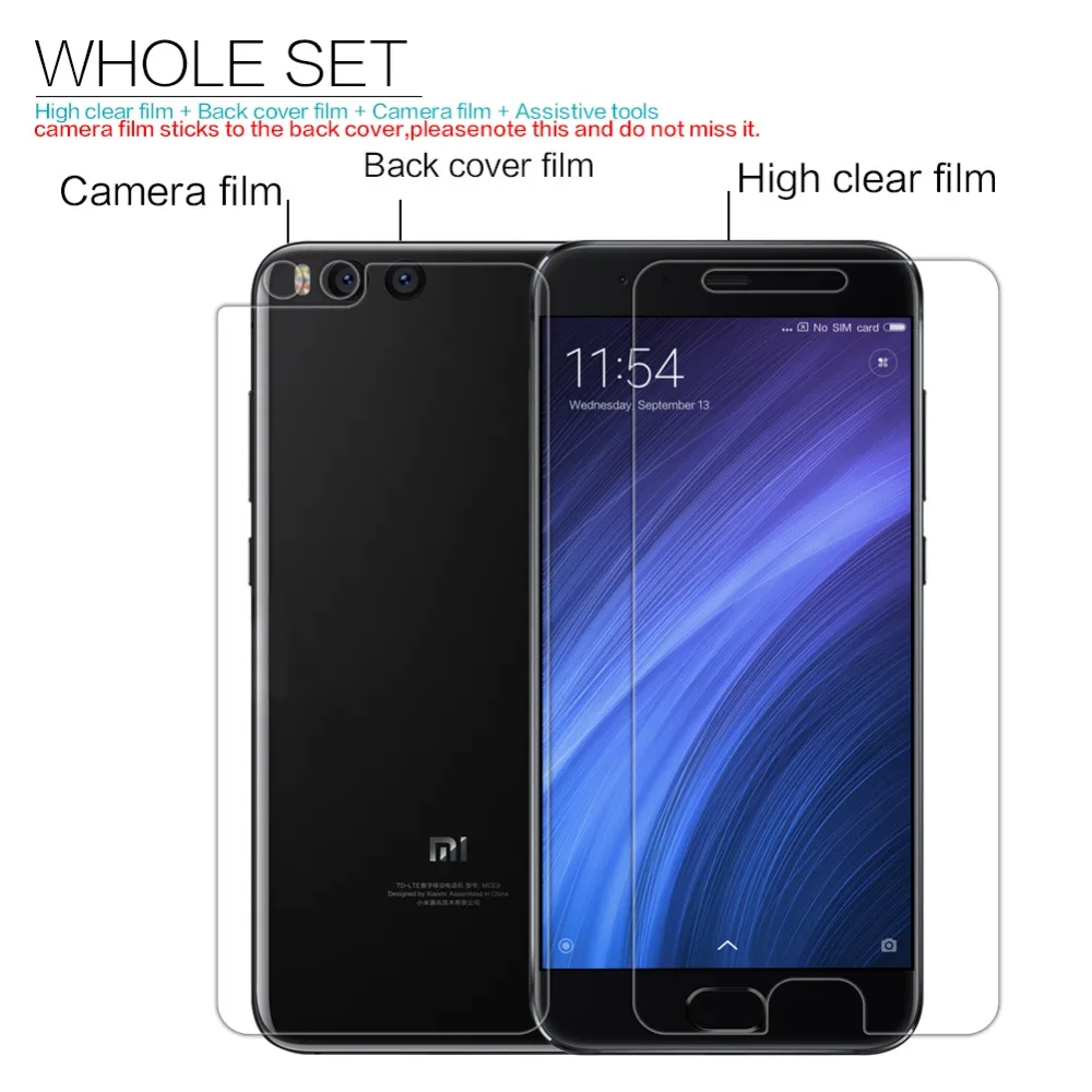 2 шт./партия защита для экрана для Xiaomi Mi Note 3 NILLKIN Супер прозрачная защитная пленка против отпечатков пальцев для Xiaomi Mi Note 3 5,5"