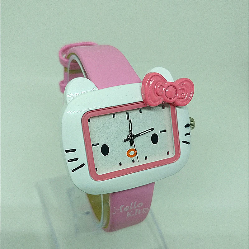 Милые модные женские часы KT cat в Корейском стиле Детские с рисунком Hello Kitty Часы
