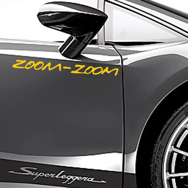 2X текстовое искусство Zoom индивидуальная Надпись Знак автомобиля стикер ноутбук