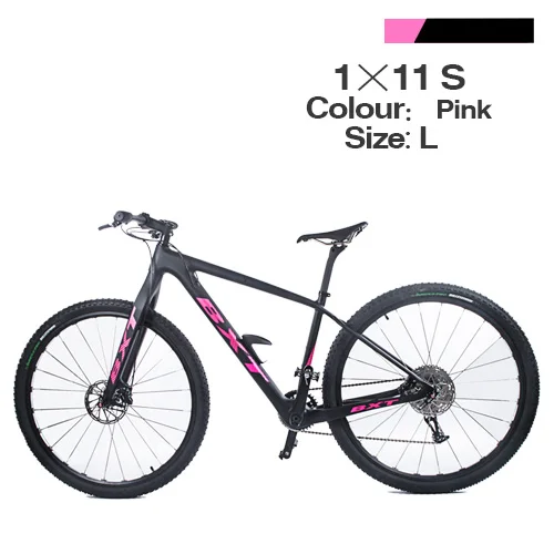 L Pink Дешевые 29er MTB полный велосипед 1*11 скоростной горный велосипед 29*2,1 шиномонтажный велосипед мужской и wo Мужской горный велосипед - Цвет: L Pink