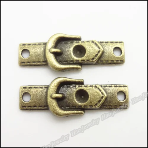 120 шт винтажные амулеты кожаный ремень Кулон Античный бронзового цвета из