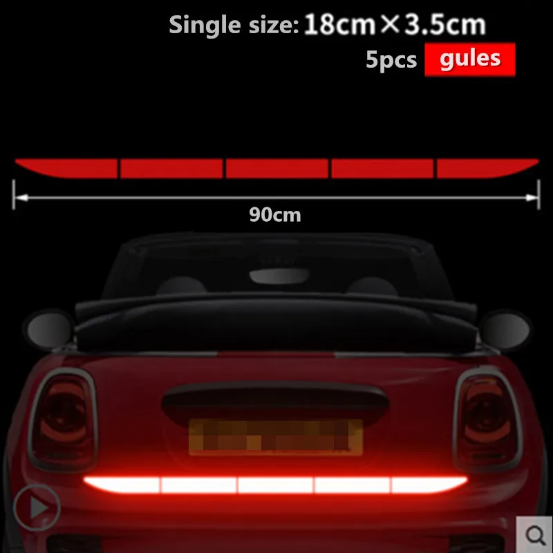 5X Автомобильные отражающие наклейки предупреждающие декали заднего бампера для Suzuki SX4 SWIFT Alto Liane Grand Vitara стилизация.