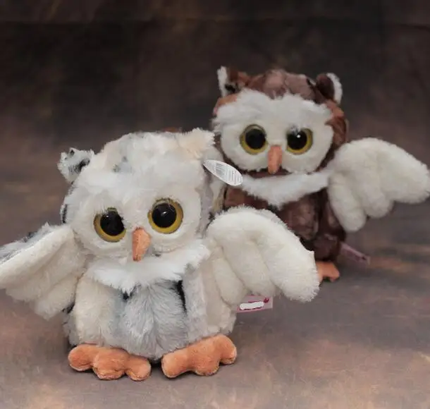 Candice guo! Супермилая плюшевая игрушка Мультяшные милые большие глаза пара совы