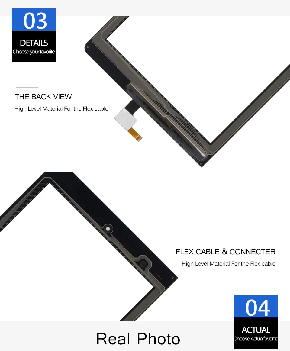 Srjtek Сенсорный экран планшета Стекло Замена для lenovo Yoga Tablet 10 B8000 B8000-H черный 10,1 дюйма