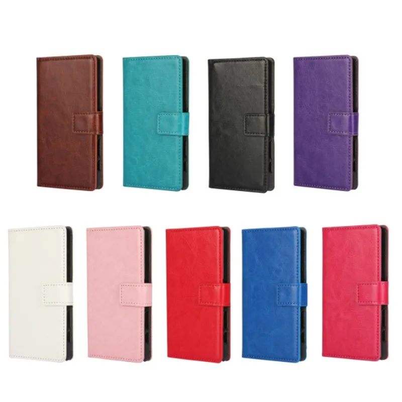 OEEKOI Crazy Horse шаблон PU кожаный бумажник флип чехол для Sony Xperia Z5 Compact/C4/T3/Z3 Mini/Z1 L39h/E4g |