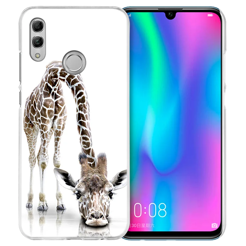 Очки Cat Жираф чехол для huawei Honor 8X Y9 9 10 Lite Play 7C 8C 8S 8A фотоаппаратов моментальной печати 7S 7A Pro V20 20i Y6 Y7 Y5 жесткий чехол из ПК для телефона