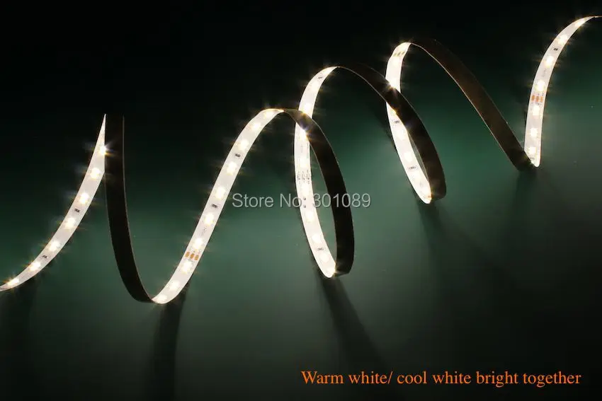 Светодиодная лента 24 В 112led/m smd 2835 (560led/5 м) CW + WW CCT регулируемая|light bike|lighting wrought iron