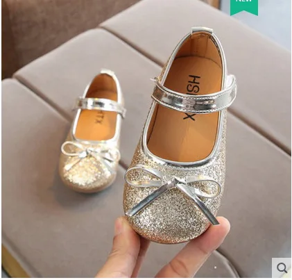 2019 NEW Spring Summer Baby Kids Shoes Girls Pu Leather Princess Bowtie Dress Toddler | Детская одежда и обувь