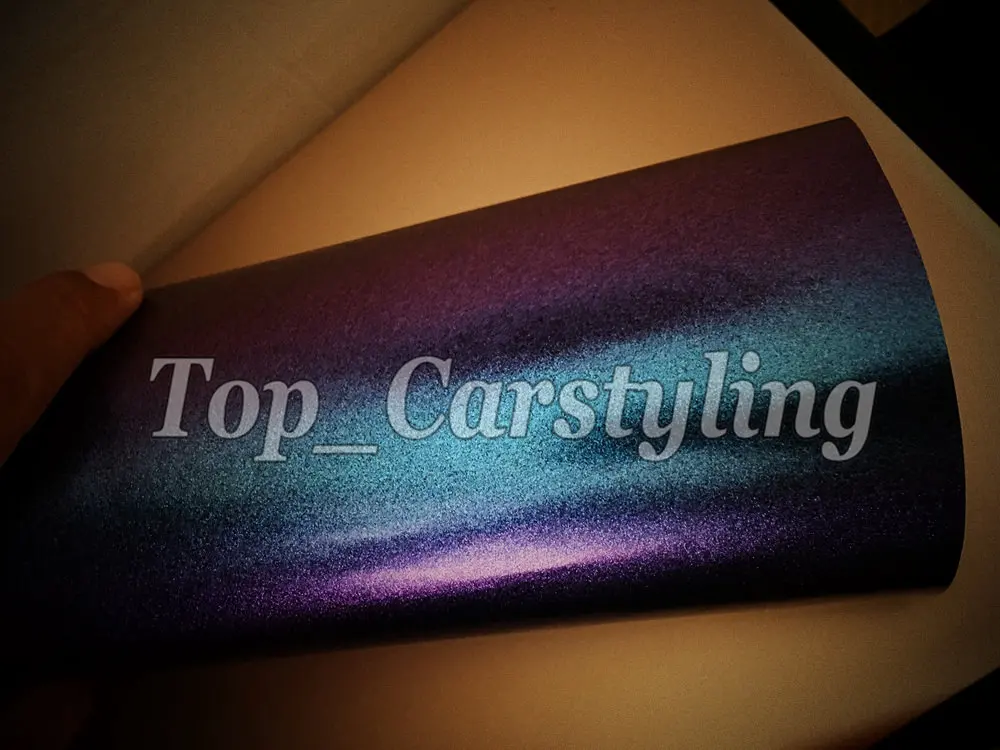 Фиолетовый и синий сатиновый хамелеон Виниловая пленка для стайлинга автомобиля