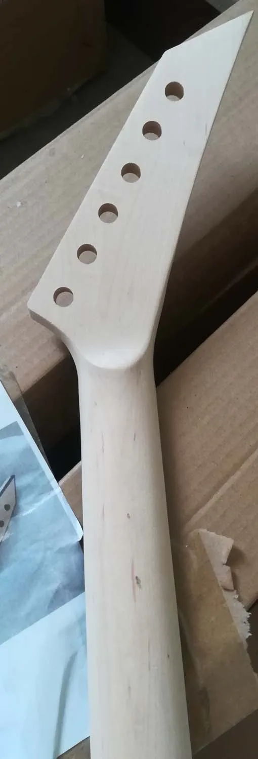 Шейка для электрогитары левой руки цельный Гриф гитары сделай сам длина шкалы 648