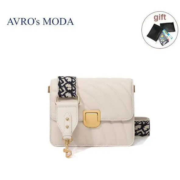 white Бренд AVRO MODA, роскошные дизайнерские сумки из натуральной кожи на плечо для женщин, Женская Ретро сумка через плечо, женская сумка-мессенджер - Цвет: white