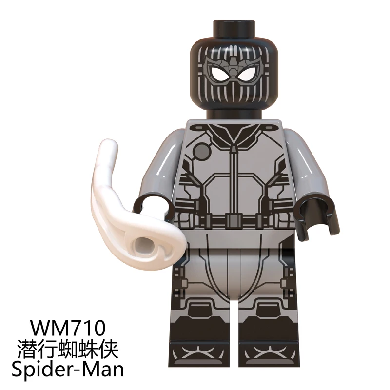 WM710 Супер герои Marvel Мстители Mysterio Ultimate Человек-паук Нуар гвеном строительные блоки фигурки из блоков, игрушки для детей KT1027 - Цвет: WM710