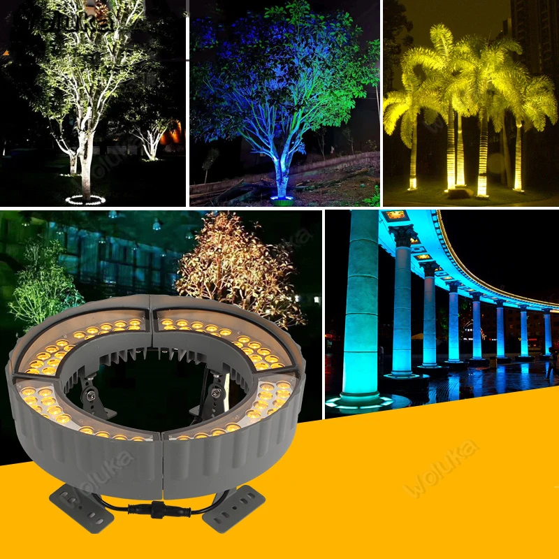 Светодиодная водонепроницаемая лампа-столбик 72 Вт уличный прожектор для лужайки