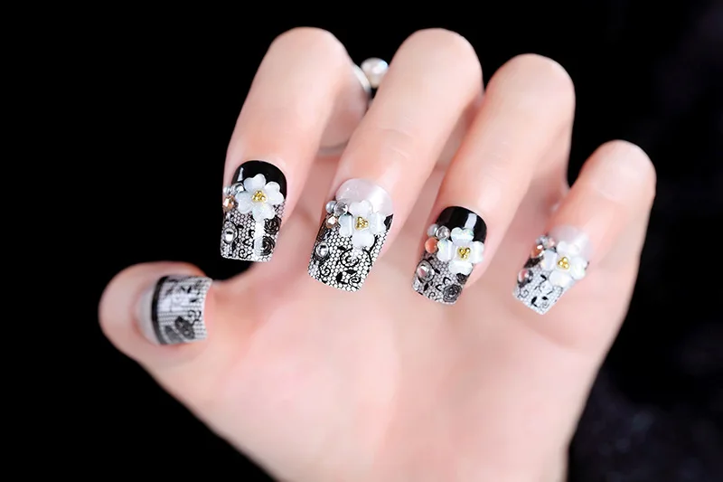 3D ложный Искусственный поддельные ногти кончики для французского маникюра