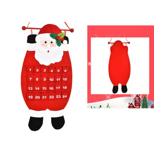 2017 Санта Клаус Лось Рождественский календарь обратного отсчета Xmas Tree Висячие