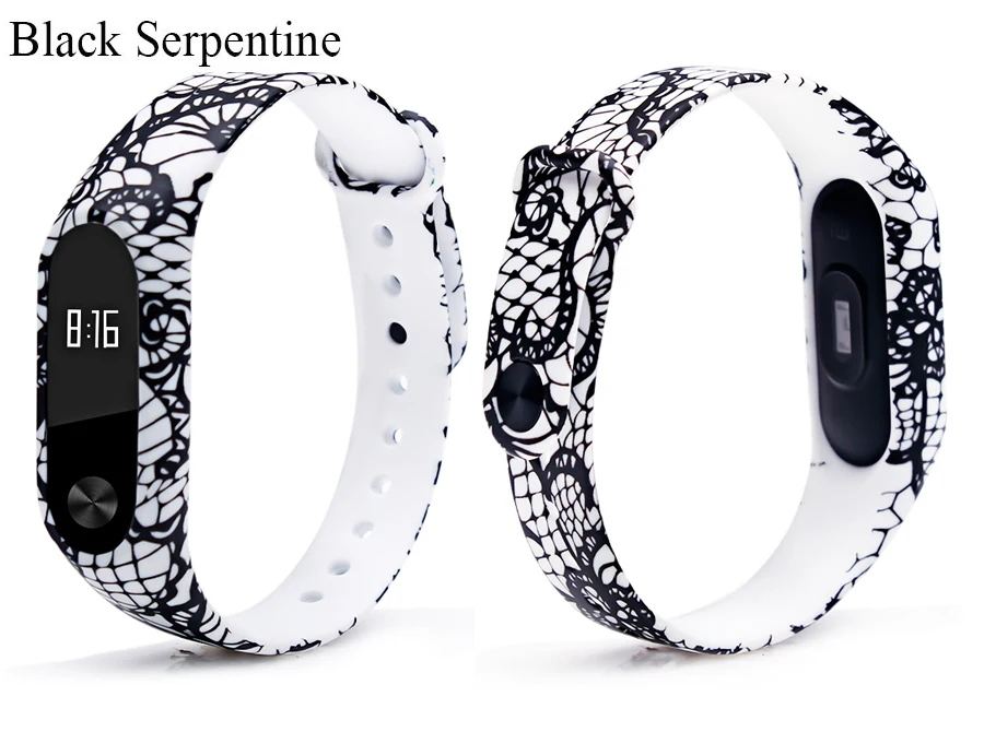 Для Xiaomi mi ремешок 2 ремешок силиконовый черный и белый серия mi Band 2 ремешок цветной ремешок 2 аксессуары Сменный ремень