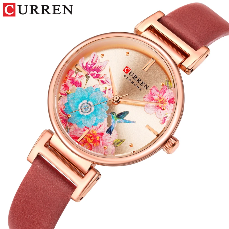 

CURREN New Arrival Top Selling Fashion Women's Watch High Quality Reloj Mujer Bohemia Ladies Watch Leather Strap Quartz Watch