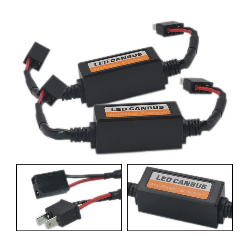 2 шт. H7 Led H11 9005 9006 автомобильные лампы для фар Canbus декодер без подавитель