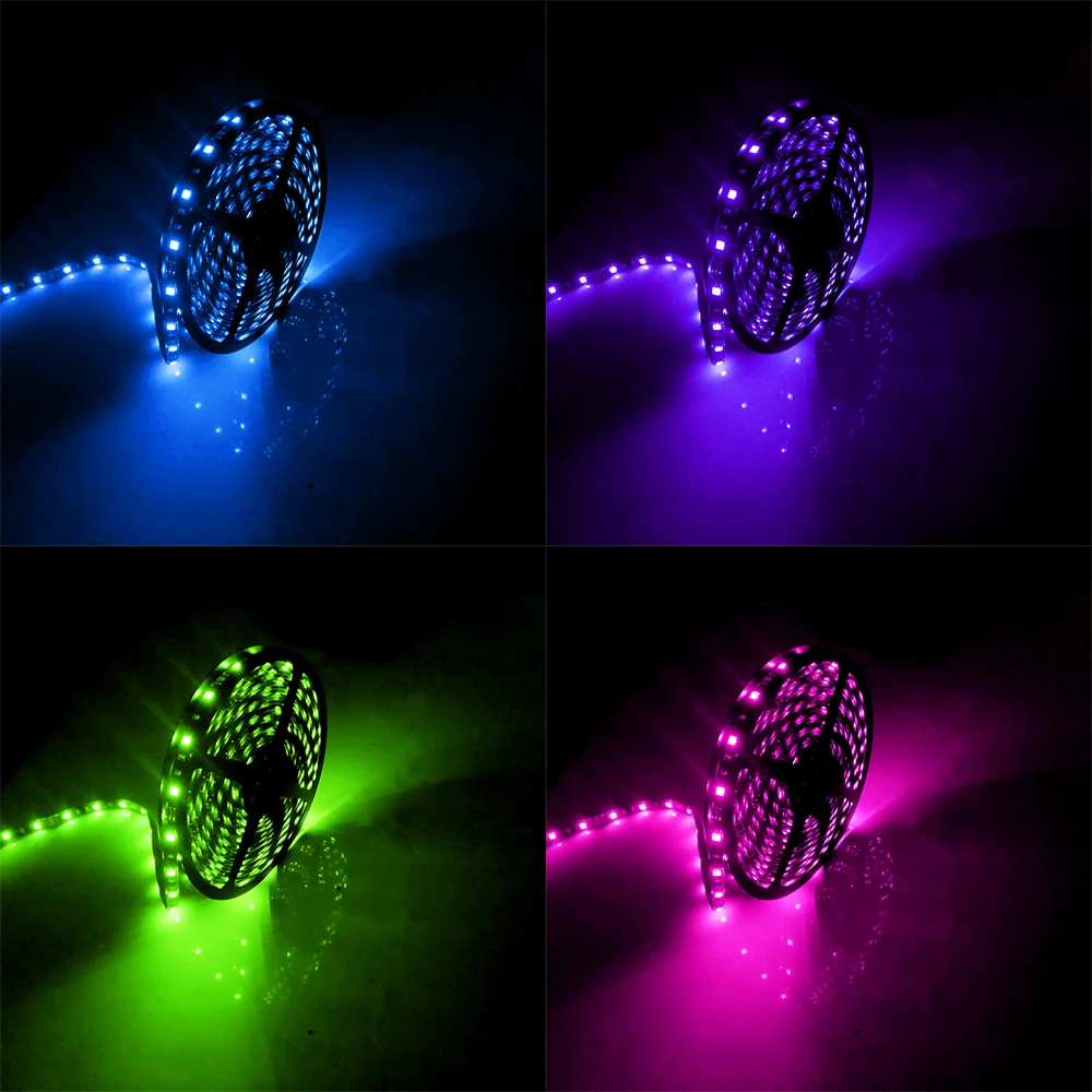 Светодиодная RGB лента SMD5050 водонепроницаемый светильник с управлением музыкой 12