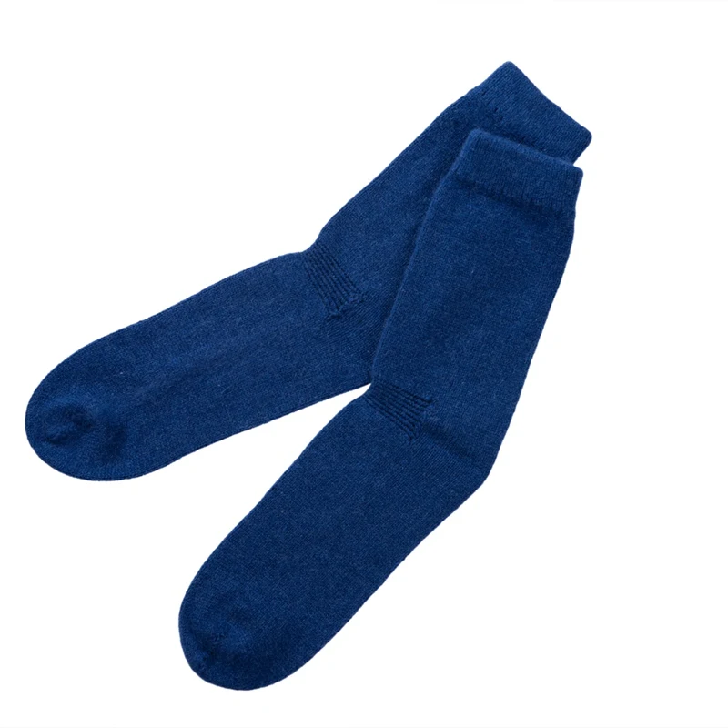 blue Dilly Модные женские теплые бесшовные пижамные носки из чистого кашемира-DLT8001 - Цвет: blue