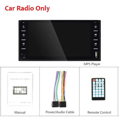 car radio only Camecho Универсальный 2Din автомобильный мультимедийный плеер авторадио 7 ''зеркальная связь AUX/TF/USB видео MP5 плеер Авто Радио для Toyota Corolla - Цвет: car radio only
