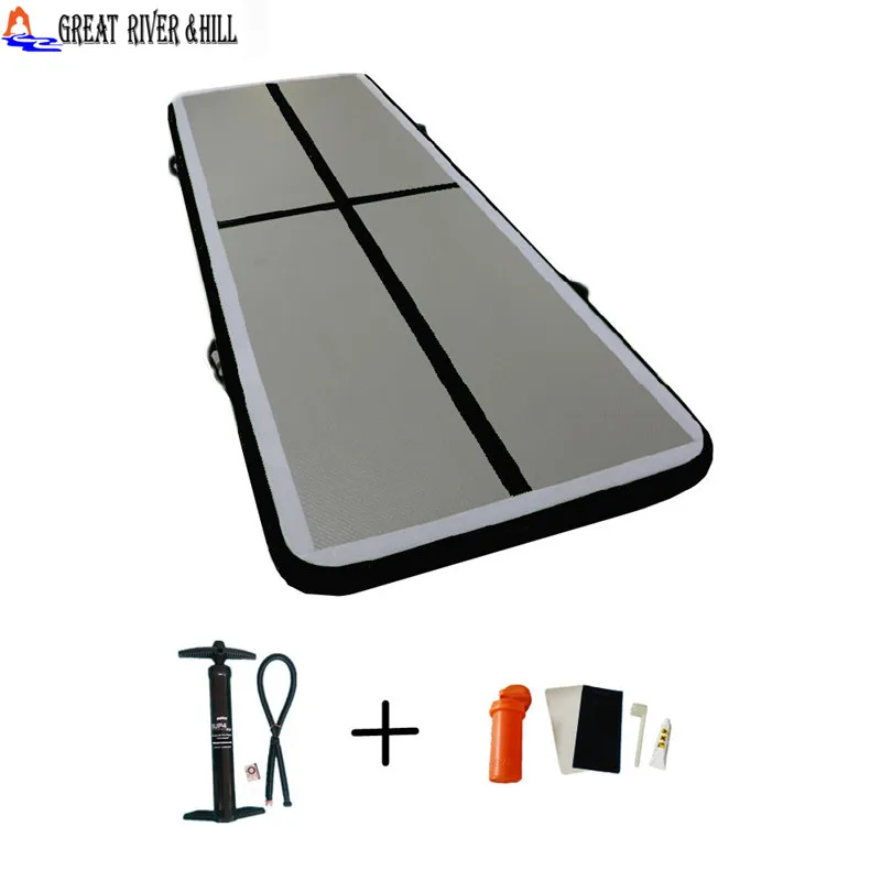 

black 3x1x0.1m great river hill inflatable air track gymnastics mat
