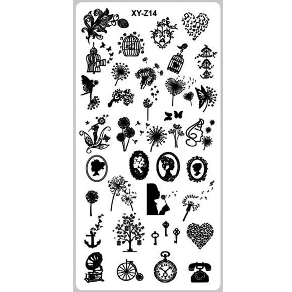 Steel Plate Stamp Template Reused Polish Design Decoration Print DIY Nails Image | Красота и здоровье