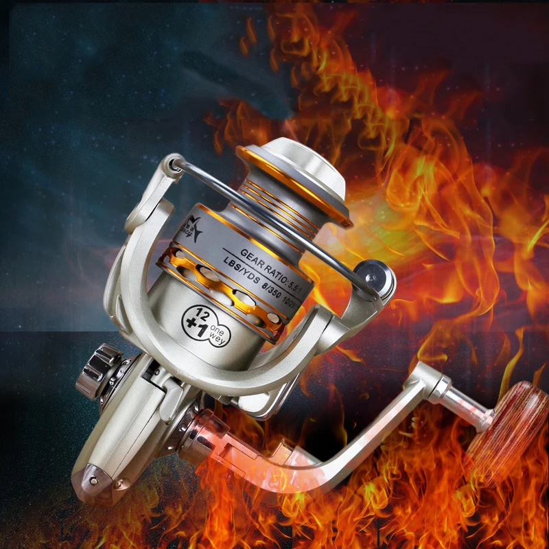 2019 New Fishing coil Wooden handshake 12+ 1BB Spinning Reel Professional Metal Left/Right Hand Wheels | Спорт и развлечения