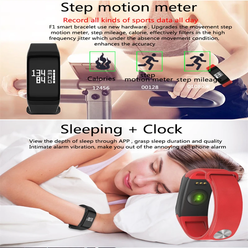 Jimate F1 Смарт Браслет для занятий спортом браслет Фитнес трекер крови Давление