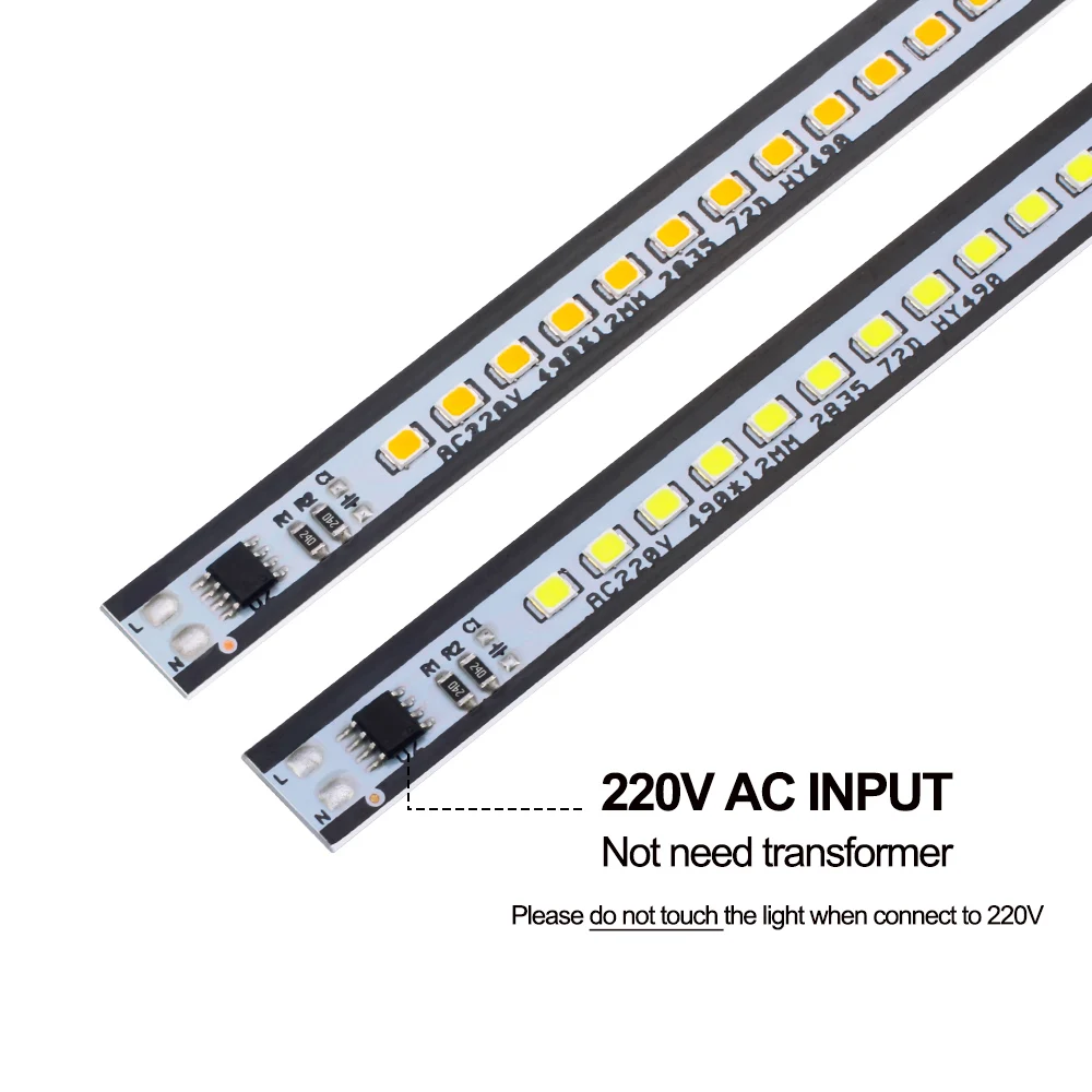 20 шт. x 49 см светодиодная полоса светильник щения 2835 SMD 72 светодиодный s 220V