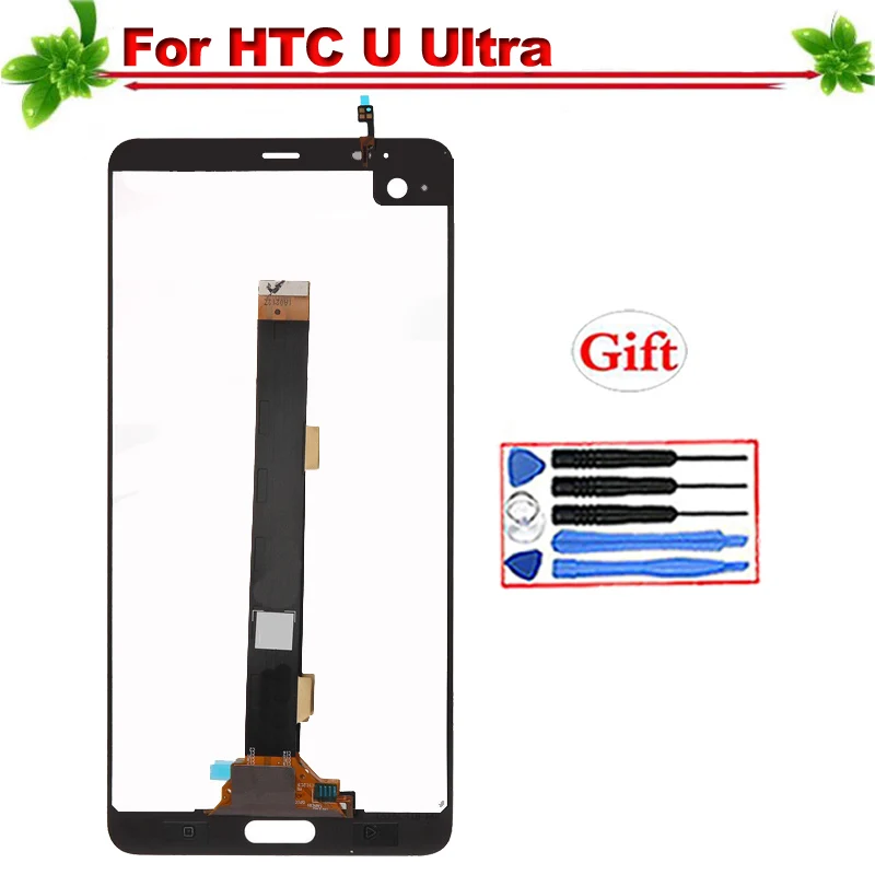 100% Tested for HTC U ULtra LCD Display Touch Screen Digitizer Assembly Replacement Ultra 5.7" Black | Мобильные телефоны и