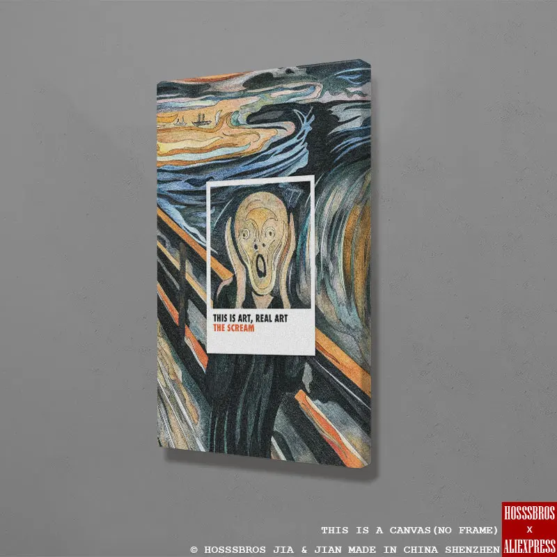 The Scream Skrik creativity Painting Home Kids Baby living Room Bedroom Decor Print Poster Picture Wall Art Canvas | Дом и сад