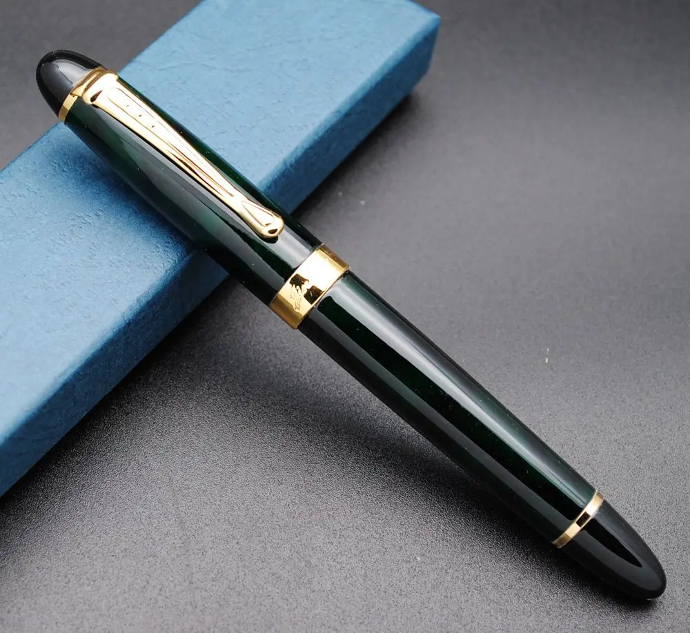 Green Ice Flowers JINHAO X450 авторучка M перо Фирменная Новинка чернильная ручка - Цвет: Green Ice Flowers