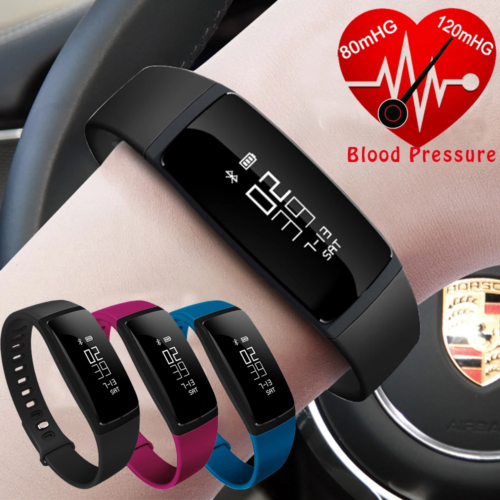 

Blood Pressure Watch Heart Rate Monitor Smart Band Activity Fitness Tracker Wristband Pulsometer Bracelet For Android IOS Phone
