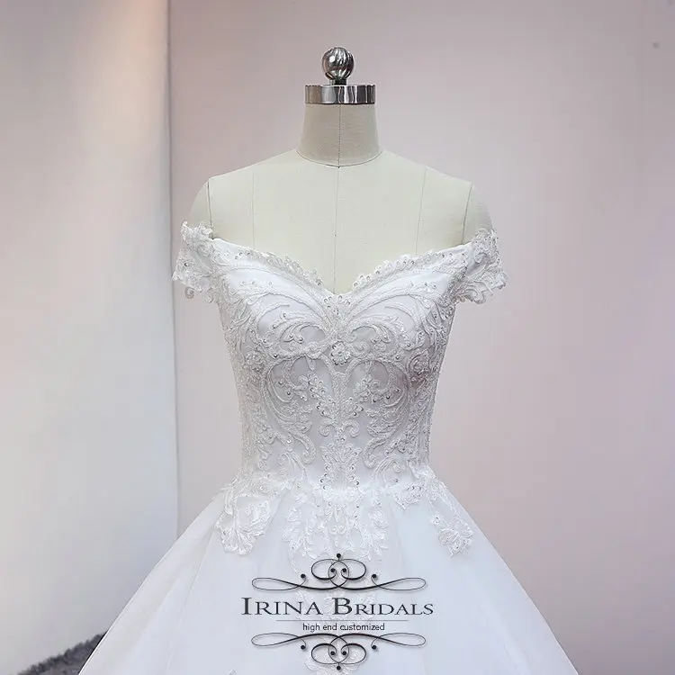 Robe de Marie sirene кружевное платье с открытыми плечами аппликация бисером Saudi Арабская