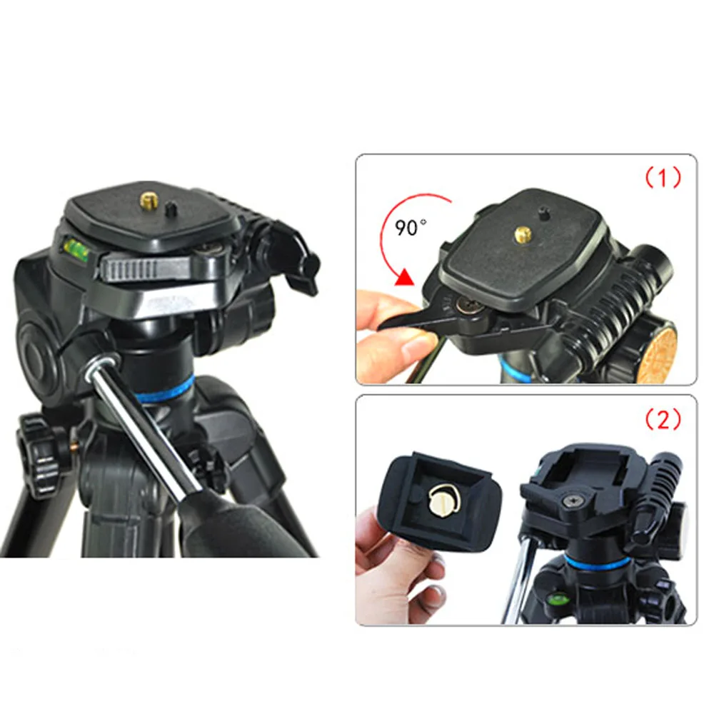 QZSD Q08 Video Tripod Head/Ballhead/Quick Release Plate 3-Way For DSLR Camera Monopod Ball Head 360 Degree Free Shipping | Электроника