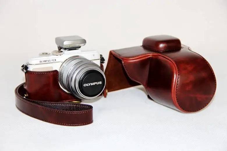 Чехол из искусственной кожи для камеры Olympus Pen Lite EPL7 E PL7 EPL8 PL8 14 42 мм объектив