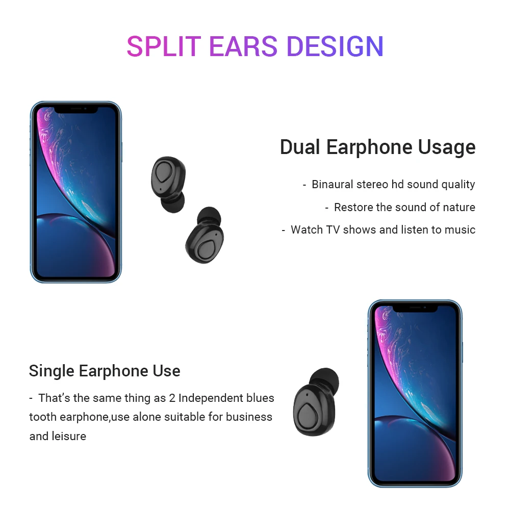 Беспроводные наушники Defeway Ture Bluetooth 5 0 EDR TWS Спортивная гарнитура с микрофоном X18S