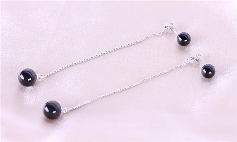 SexeMara Silver Black Red Earrings Ladies Temperament Long Section Of High-Quality Jewelry Manufacturers Wholesale | Украшения и