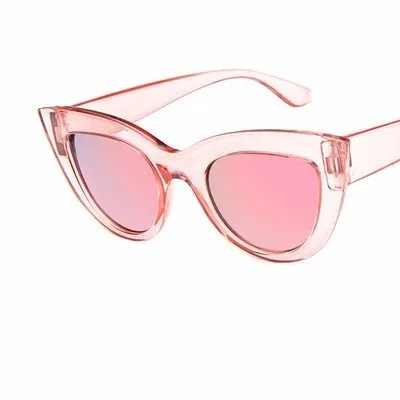 Pink HINDFIELD, новинка, фирменный дизайн, кошачий глаз, солнцезащитные очки для женщин,, Ретро стиль, UV400, солнцезащитные очки для женщин, розовые, солнцезащитные очки для женщин - Цвет линз: Pink
