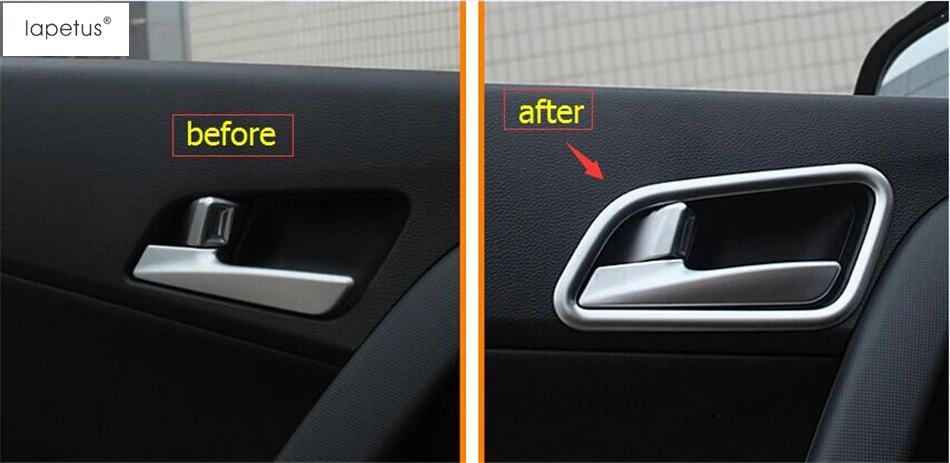 

ABS ! Accessories For Hyundai Creta IX25 2015 2016 2017 Inner Handle Bowl Frame Decoration Molding Cover Kit Trim 4 Piece / Set