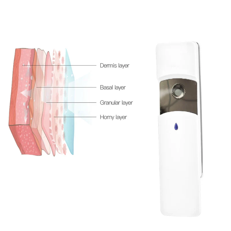 Rechargeable Portable Face Spray Bottle For Nano Mister Facial Hair Steamer Mist Sprayer Water Moisturizing Hydrating Ski |