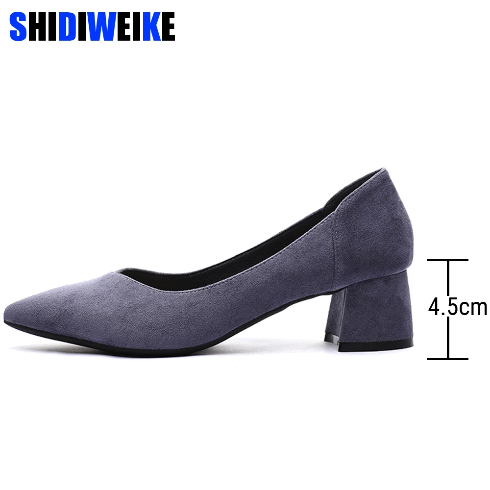 Женская обувь Коллекция 2020 года Сезон весна из флока на высоком квадратном