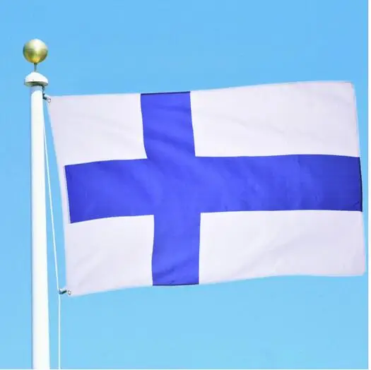 

Free Shipping aerlxemrbrae Finland Flag Large 90*150cm Polyester Finnish National Banner Indoor Outdoor