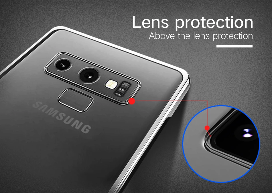 Samsung Note Galaxy Note9 Чехол 9 прозрачная задняя крышка 360 милый роскошный противоударный жесткий защитный чехол для ПК чехол для телефона